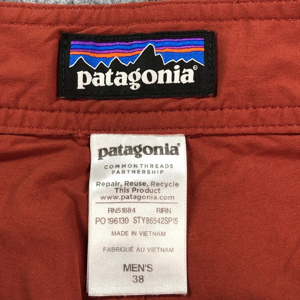 Patagonia Mens Board Shorts 38 Stretch Planing 10in Inseam Burnt Orange
